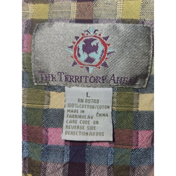 The Territory Ahead Mens Large Plaid Button-Up Shirt - Picture 6 of 7